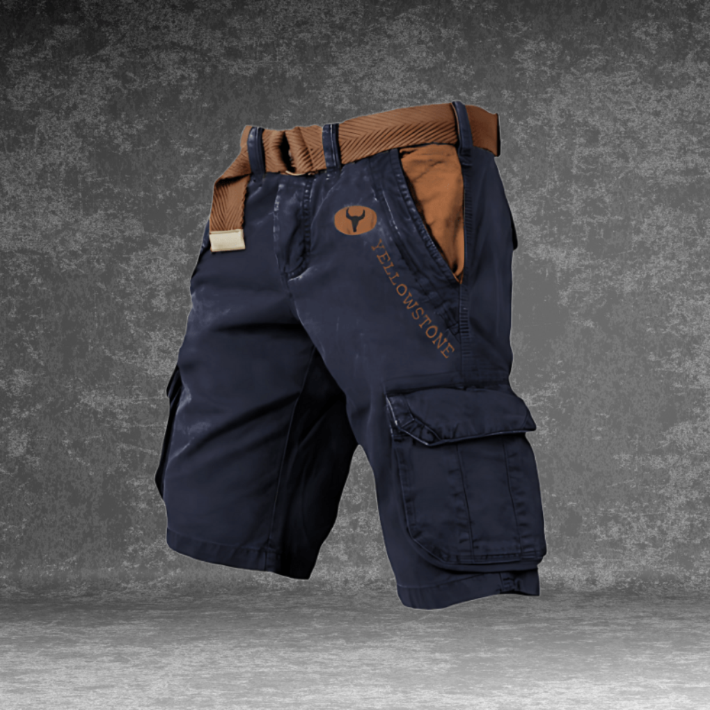 Men's Tactical Cargo Shorts with Belt Multi-Pocket Outdoor