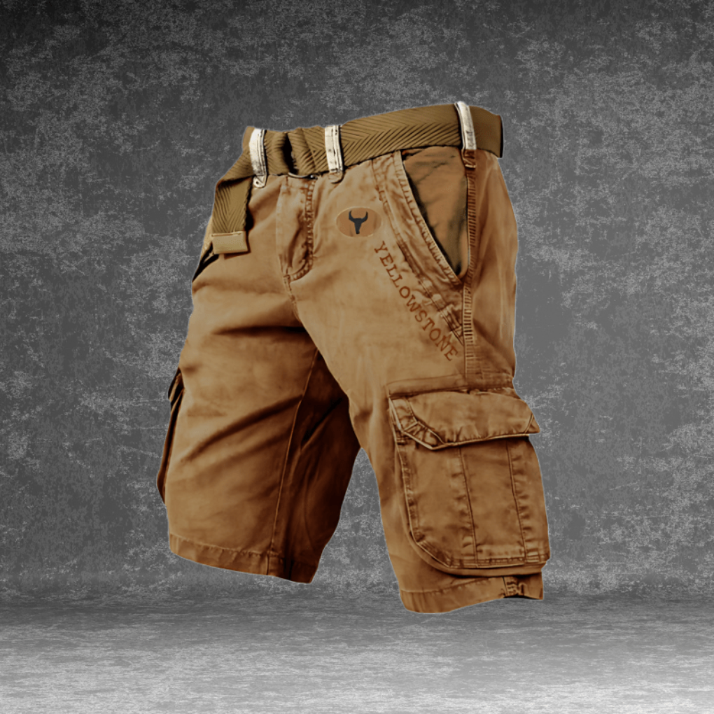 Men's Tactical Cargo Shorts with Belt Multi-Pocket Outdoor