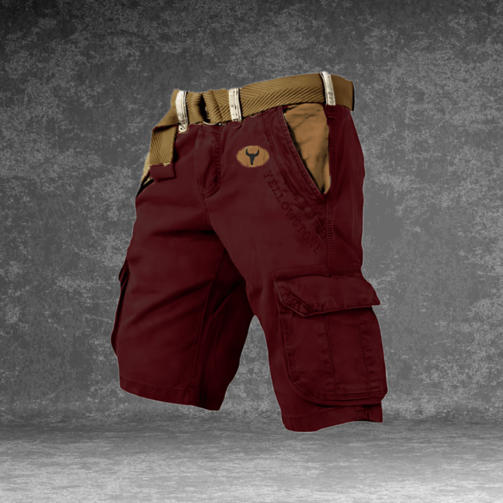 Men's Tactical Cargo Shorts with Belt Multi-Pocket Outdoor