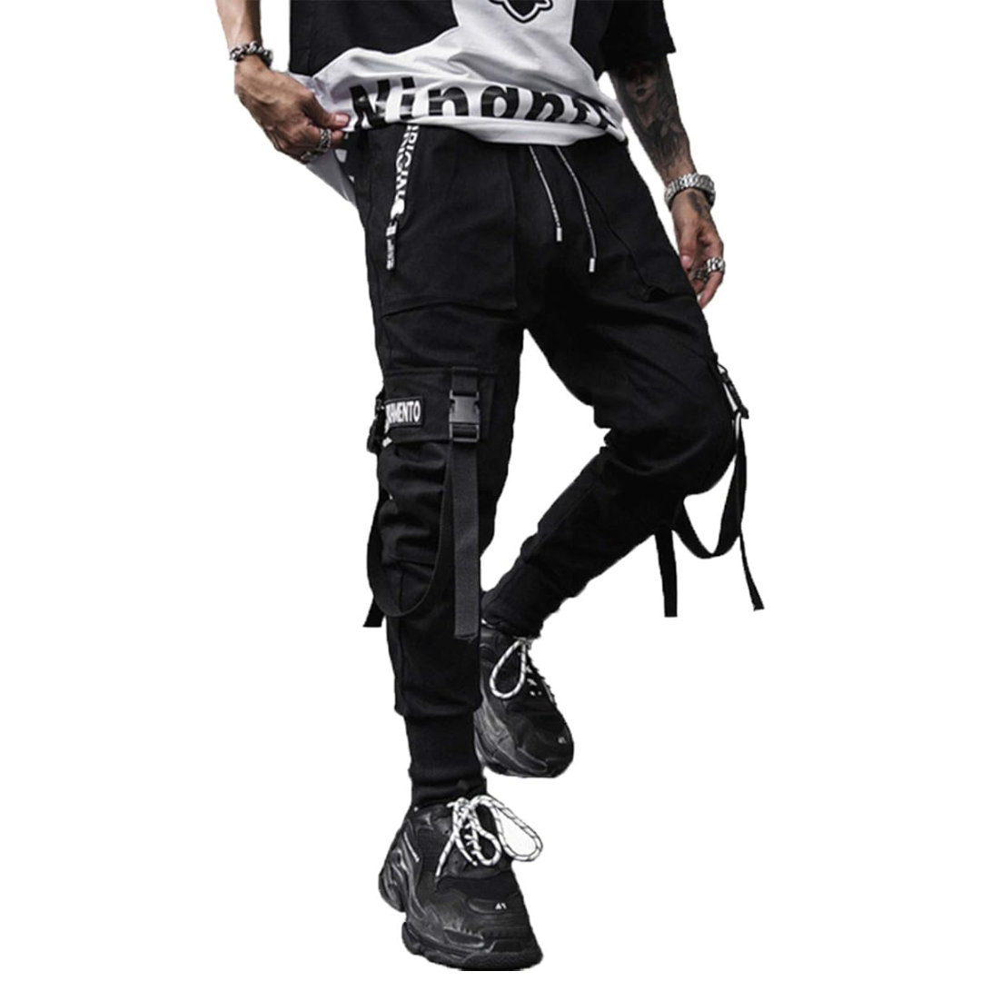 Men's Buckle Strap Cargo Trousers