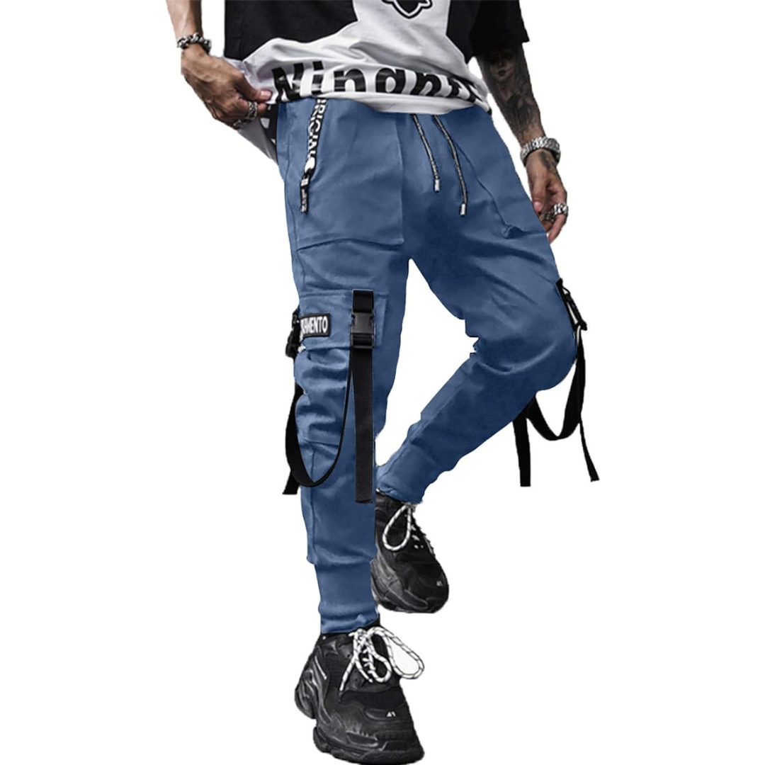 Men's Buckle Strap Cargo Trousers