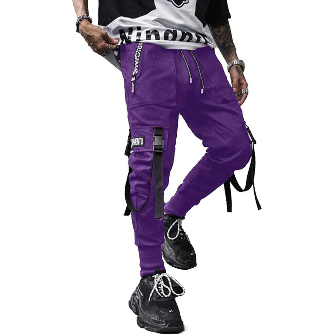 Men's Buckle Strap Cargo Trousers