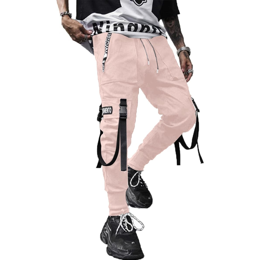Men's Buckle Strap Cargo Trousers