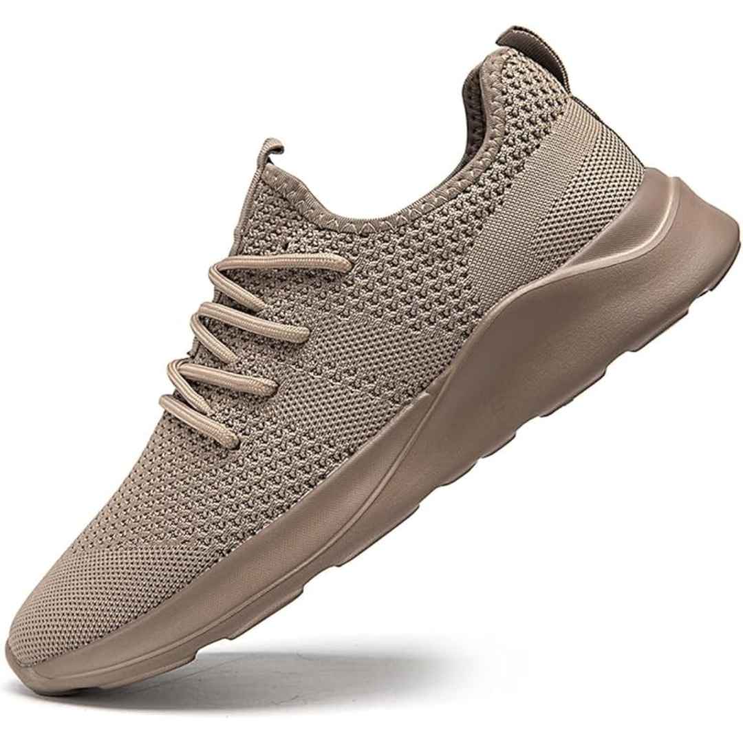 Men's Mesh Knit Lace-Up Running Sneakers