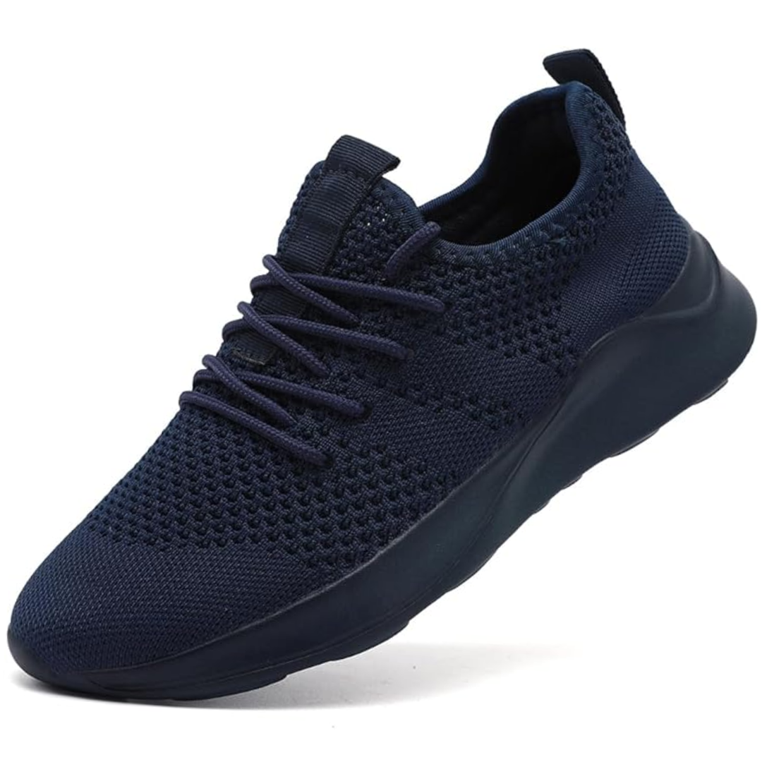 Men's Mesh Knit Lace-Up Running Sneakers