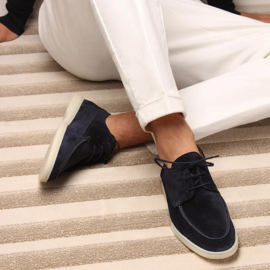 Men's Suede Lace-Up Loafers