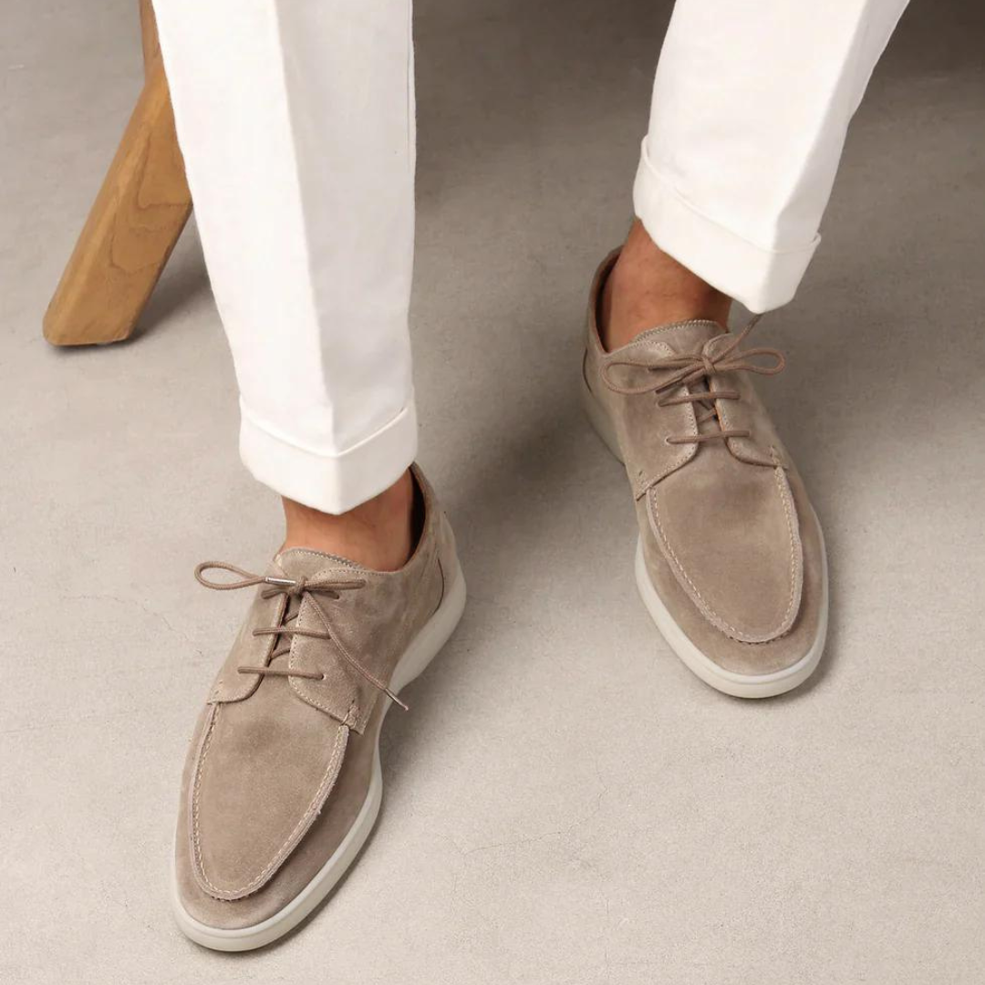 Men's Suede Lace-Up Loafers