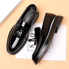 Faux Leather Tassel Loafers with Rubber Sole for Men
