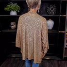 Sequin embellished loose fit knit cardigan, view 4