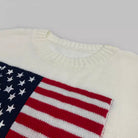 American flag motif knit sweater, view 4