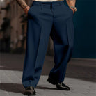 High waist double pleat wide leg suit pant, view 3
