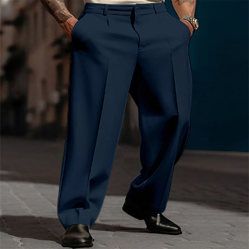 High waist double pleat wide leg suit pant, view 3