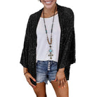 Sequin embellished loose fit knit cardigan, view 5