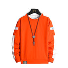 Cotton blend sporty crew neck sweatshirt, view 5