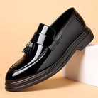 Faux Leather Tassel Loafers with Rubber Sole for Men