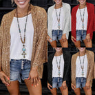 Sequin embellished loose fit knit cardigan, view 1