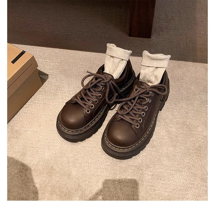Non slip tread sole chunky lace up shoe, view 5