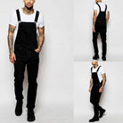 Modern fit adjustable strap denim overall, view 1