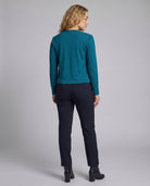 Shawl collar open front tailored bolero blazer, view 4