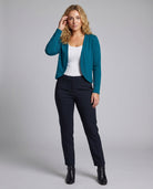 Shawl collar open front tailored bolero blazer, view 1