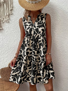 Boho floral V-neck strappy mini dress, view 3