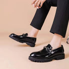 Polished leather horse bit dress loafer, view 10