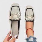Cushioned sole orthopedic loafer in beige