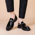 Polished leather horse bit dress loafer, view 12