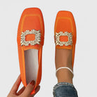 Cushioned sole orthopedic loafer in orange