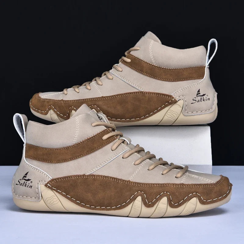 Padded suede look high top sneaker, view 8