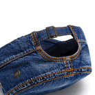Washed cotton denim military style cap, view 7