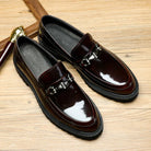 Polished leather horse bit dress loafer, view 8