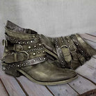 Vintage style cushioned slip on boot in green