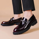 Polished leather horse bit dress loafer, view 5