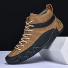 Padded suede look high top sneaker in brown