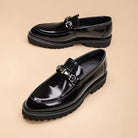 Polished leather horse bit dress loafer, view 11
