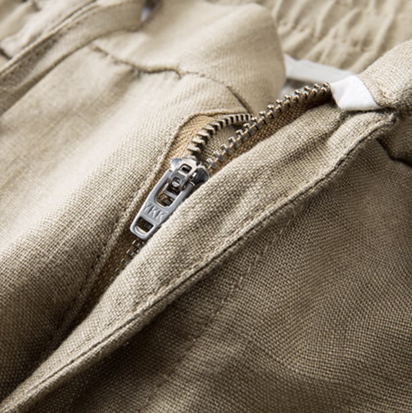 Straight leg linen pants, view 11