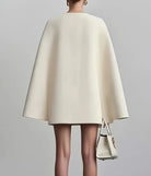 Double breasted cape sleeve blazer mini dress, view 2