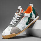 Trail influenced low top utility sneaker in orange