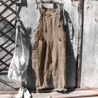 Vintage adjustable strap overall with pockets in brown