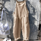 Vintage adjustable strap overall with pockets in light brown