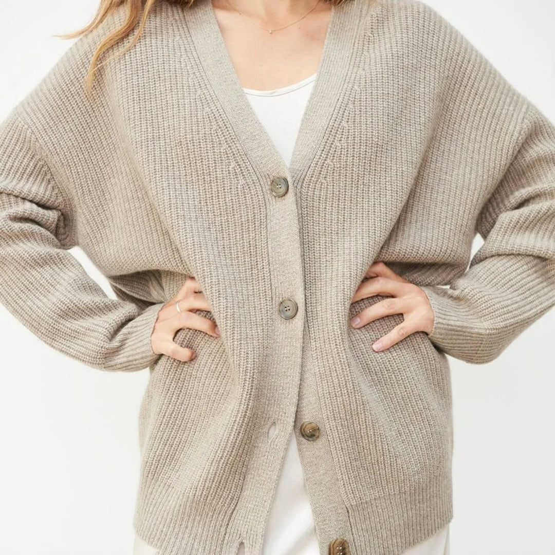 Fall Cashmere Feel Oversized V Neck Cardigan for Women