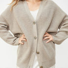 Fall Cashmere Feel Oversized V Neck Cardigan for Women