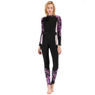 Full coverage long sleeve swimsuit in purple