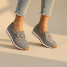Breathable cushioned slip on loafer in gray