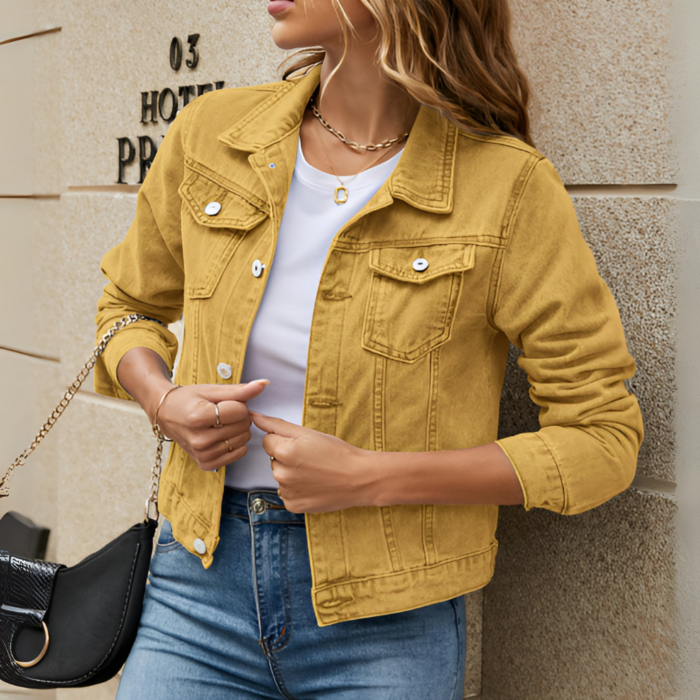 Women's Button Front Jean Jacket Denim
