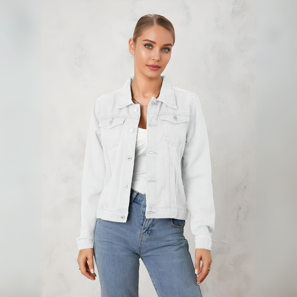 Women's Button Front Jean Jacket Denim