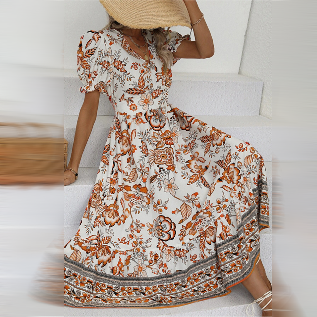 Women's Floral Summer Dress Midi