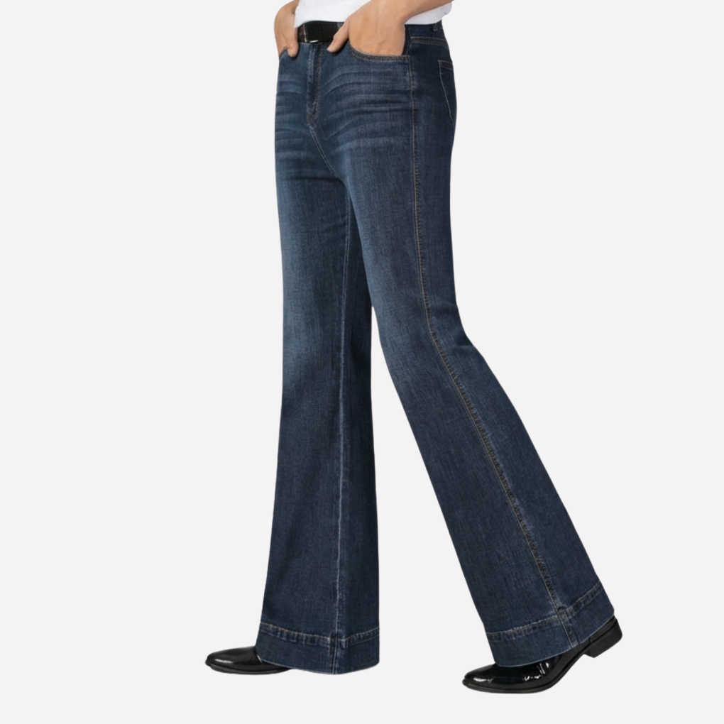 Women's High Waisted Flare Jeans Wide Leg Bell Bottom