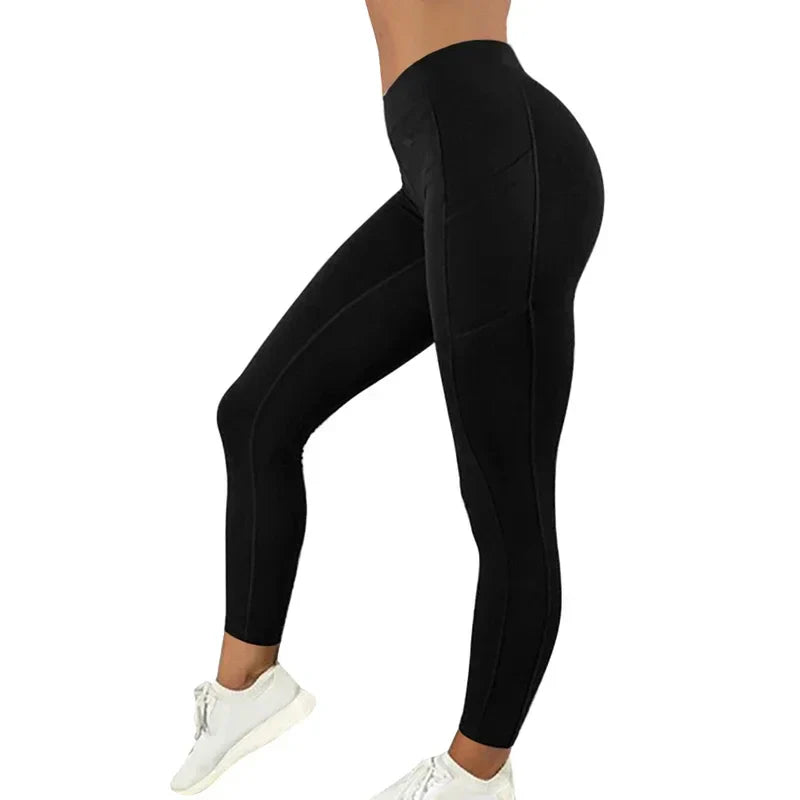 Women's High Waisted Leggings with Pockets Yoga Workout Pants